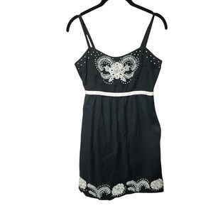 ANTHROPOLOGIE MOULINETTE SOUERS SUN DRESS  WHITE FLORAL EMBROIDERY SUNDRESS  2
